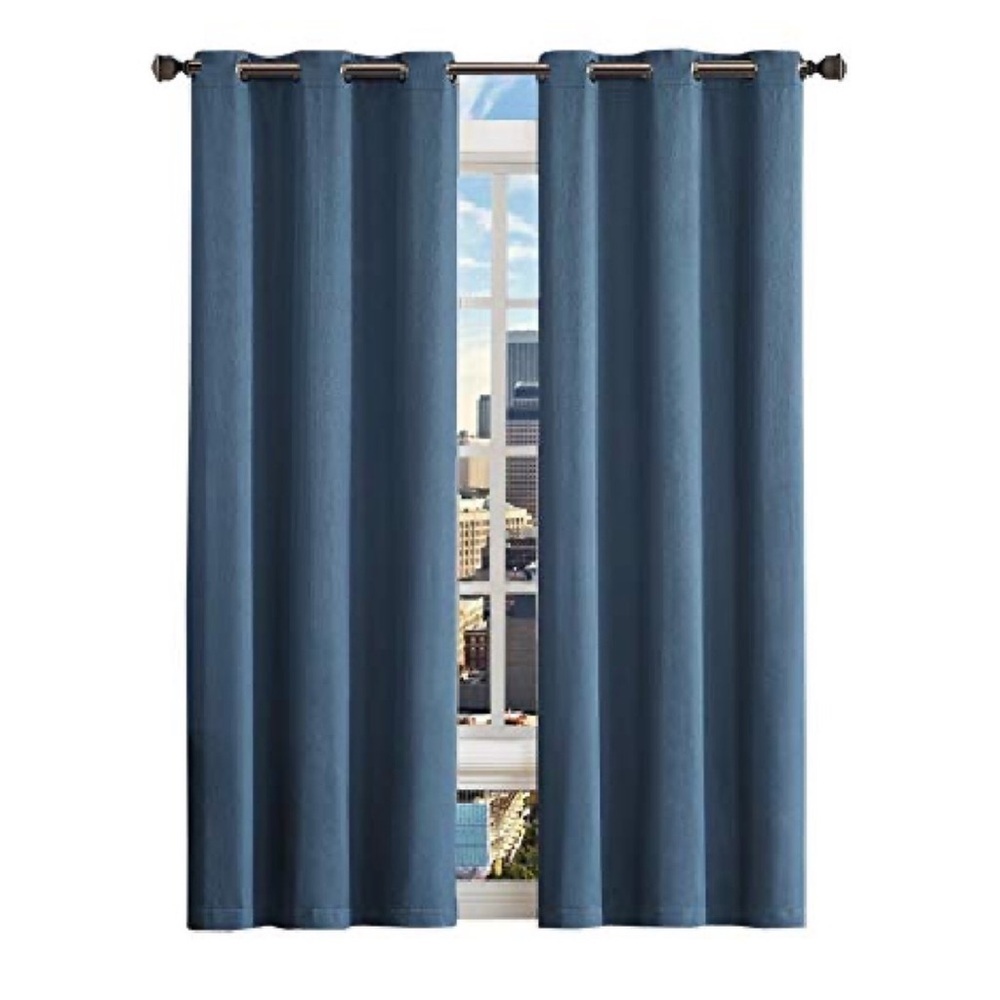 Stylish Navy Grommet Curtains